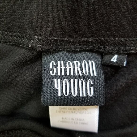 Sharon Young Black Legging / Pant size 4 - Picture 3 of 8